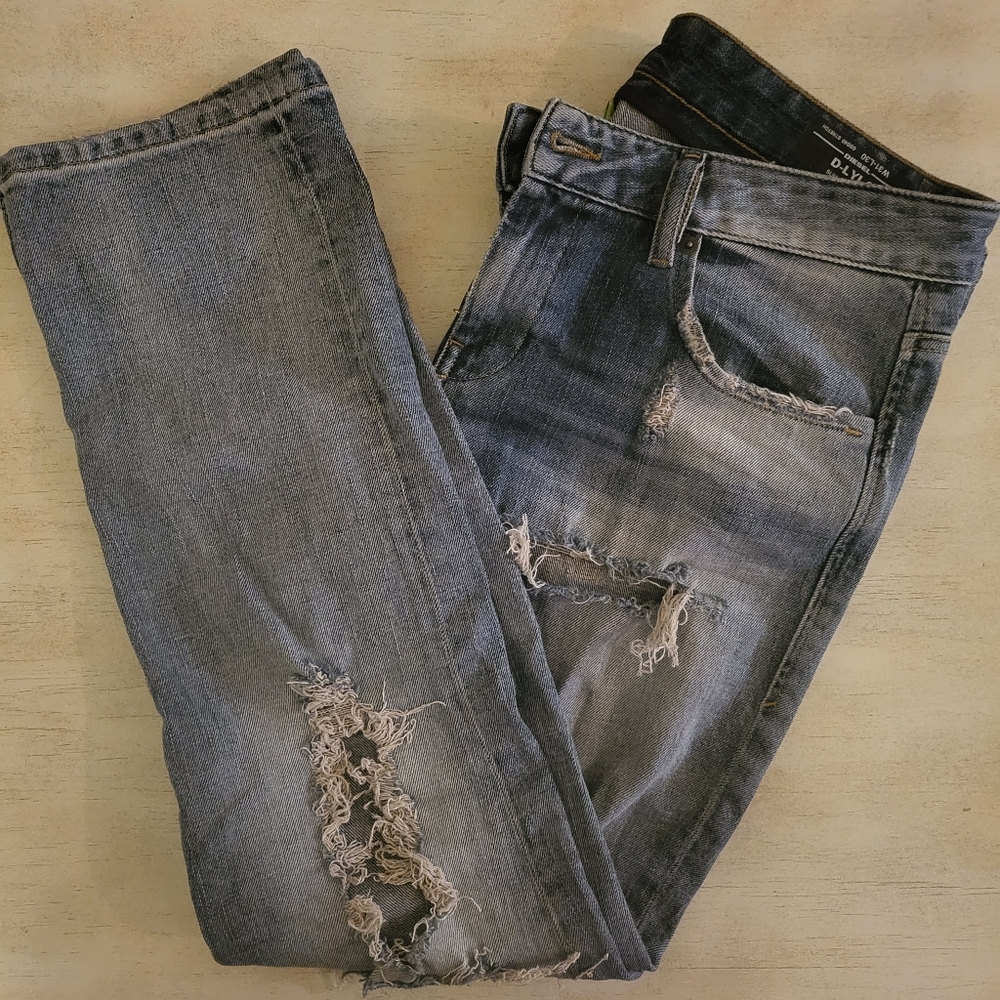 Diesel D-Lyla Slim Low Waist Distressed Jeans